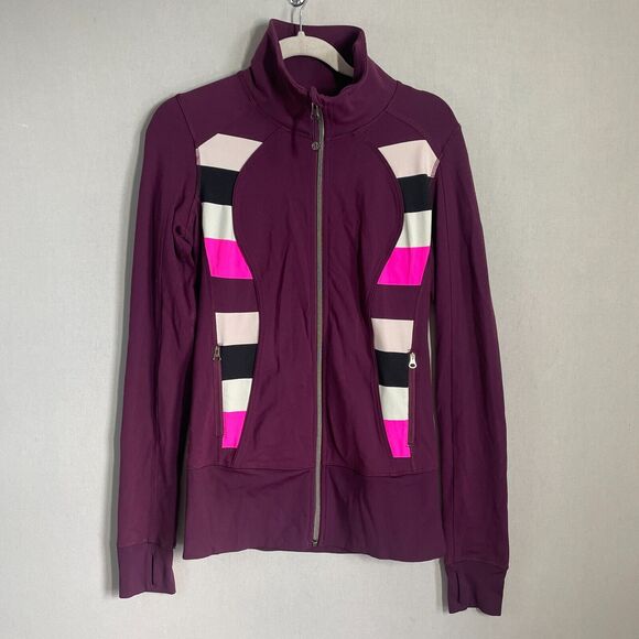 Lululemon Sweater Womens 6 Purple Asana Full Zip Jacket Gym Athleisure Stretch - Picture 1 of 7